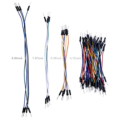 ELEGOO 130pcs Solderless Flexible Breadboard Jumper Wires, Male-to-Male