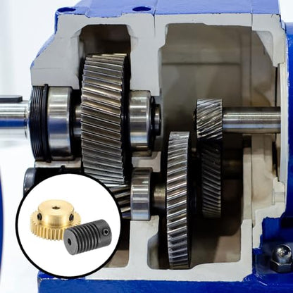 uxcell Worm Gear Set Right Rotation 40T 0.5 Module 1:40 Reduction Rate - size: Gear-3mm, Rod-3mm Bore, style: 0.5M-40T