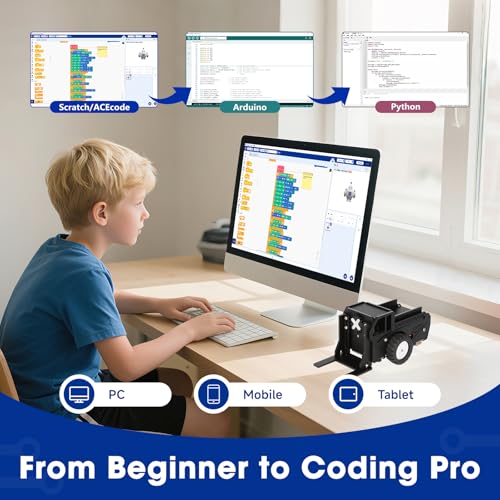 ACEBOTT Robotics for Kids Ages 12+, 2 in 1 Smart Robot Car Kit Compatible with Arduino & Scratch, STEM Toys Coding Robot Kit for STEM Classroom & Home Education, for Kids and Teens