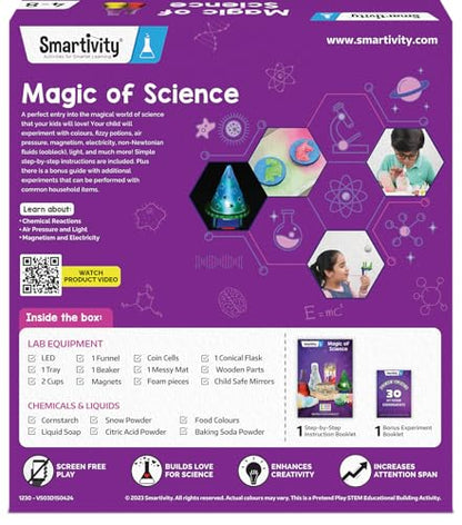 Smartivity Magic Science Kit for Kids Ages 4, 5, 6, 7, 8 Years | 50+ Amazing Science Experiments I Birthday Gifts for Boys & Girls | I Educational Toy for Kids Age 4-8 Years Old - style: Magic of Science