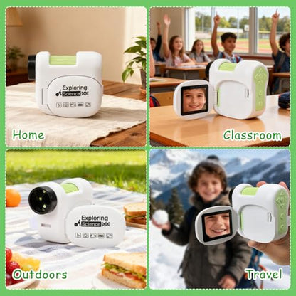 1600X Microscope for Kids 6+,Digital Microscope with 2Inch IPS Screen,Portable Kids Microscope for Outdoor STEM Science Experiments, for Girls Boys Child