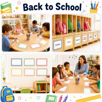 Cinrobiye 24 Pcs Dry Erase Stickers for Classroom Tables, Reusable Writable Decals with 2 Scrapers, Waterproof Dry Erase Spots for Desks, Whiteboards, Walls, Teacher Classroom School Supplies - color: Checkered