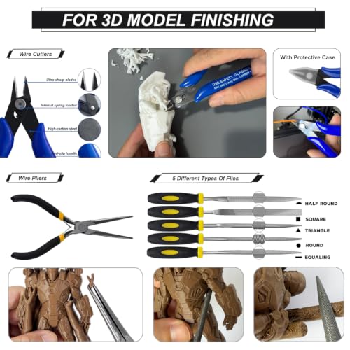 124Pcs 3D Printing Accessory Tools with Tool Bag - style: Tools with Oxford bag