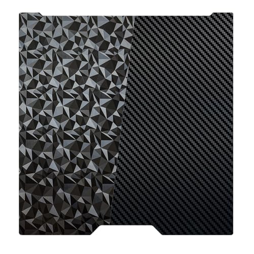 355x346mm H2D Build Plate for Bambu Lab H2D/H2S,Double Sided PEO PET Flexible Removable Spring Steel Heated Printing Bed Platform,Removable Heated Bed for H2D Combo/H2S(Carbon Fiber+Diamond) - color: PEO PET Plate(Black)