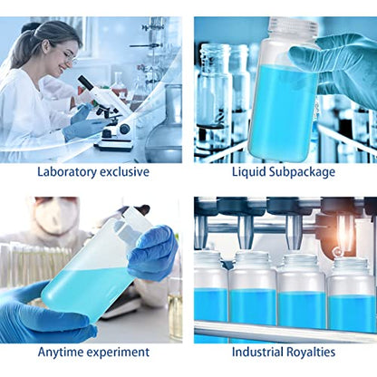Hoolerry 20 Pcs 16oz/ 500ml Plastic Sample Bottles Wide Mouth Lab - size: 16oz/ 500ml
