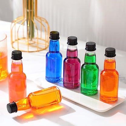 2 oz 120 Pcs Mini Liquor Bottle Plastic Alcohol Bottle, Black - color: Black, size: 2 oz