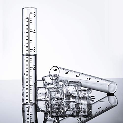 Frienda 4 Pcs 5 Inch Rain Gauge Glass Tube Replacement with SCA