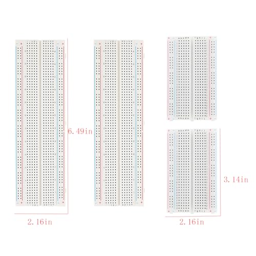 4PCS Breadboards Kit Include 2PCS 830 Point & 2PCS 400 Point Breadboard, Solderless Breadboards for Arduino Bread Boards Electronics for Circuits Projects Prototype Board.