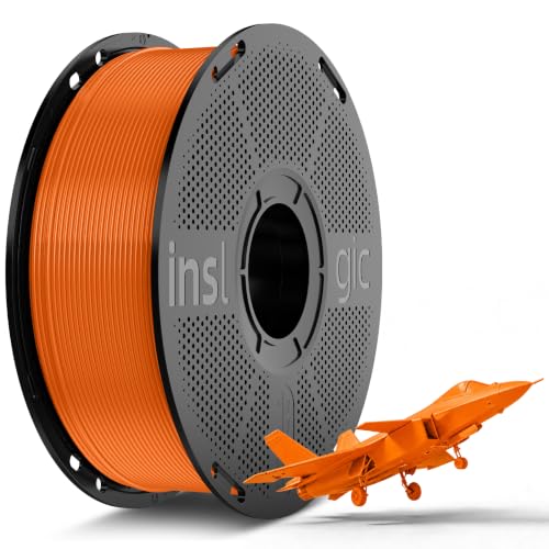 Inslogic Pre-Dried PLA Pro Filament 1.75mm, Strong & Tough PLA+, 1kg Orange - color: 1kg Orange