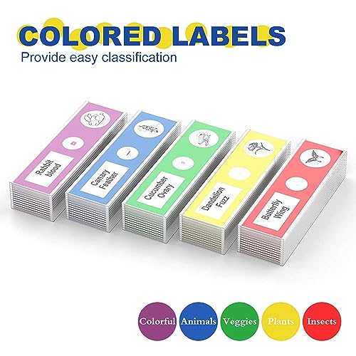 Jiusion 60Pcs Prepared Microscope Slides Specimen Set for Stereo Microscope - size: 60Pcs