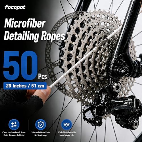 focopot Gear Floss 3D Printer Cleaning Rope 50 Pack,2 Grease