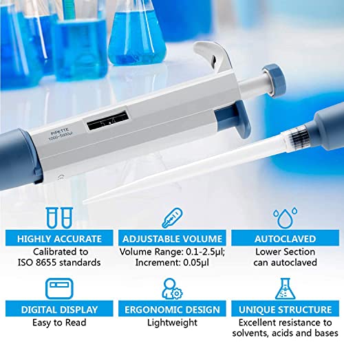 Adjustable Pipettor Micropipette High-Accurate Variable Volume 200ul-1000ul - size: 200ul-1000ul