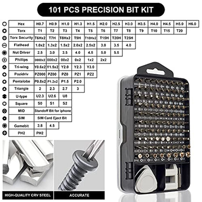 STREBITO Precision Screwdriver Set 124-Piece Electronics Tool Kit - color: Grey