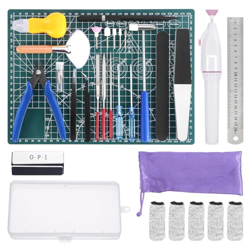Fippy 29PCS Model Tools Kit, Model Basic Tools Kit, Hobby Model Building Tools Kit for Basic Models Assembling, Building and Repairing - style: Set B