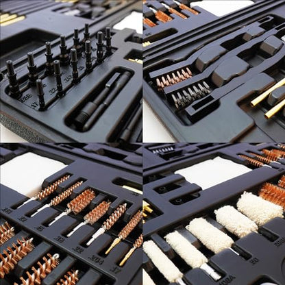 BESTNULE Gun Cleaning Kit for All Guns, Brass Rods w/Chamber Cleaning Pads - style: Plastic Jags and Loops
