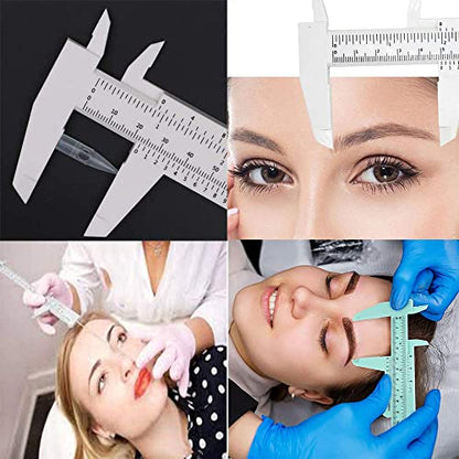 Utoolmart Vernier Caliper Set, Double Scale, Plastic Measuring Tool for Precision Measurements Outside Inside Depth 1 Pcs - size: 80/150mm Blue