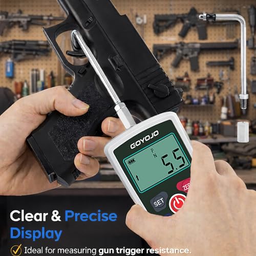 500N Digital Force Gauge High-Precision Trigger Pull Gauge for Tension & Compression Testing (N, kg, lb, oz) Push-Pull Meter with Real-Time/Peak/First Peak Modesfor Quality Control & Material Testing - color: 500N