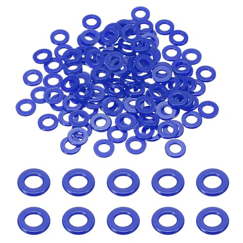 uxcell 120 Pcs Nylon Flat Washers 6mm ID 12mm OD 1.5mm Thick Plain Washer Grommets Plastic Sheet Gasket Fastener Sealing Spacer Gasket Ring Water Hose Washers, Blue - color: Blue, size: 6mm x 12mm x 1.5mm