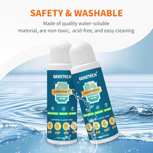 150ml 3D Printer Adhesive Glue, Perfect First Layer Adhesion, Prevents Warping on Heat Bed, Easy Release for PLA, PETG, ASA, TPU Filaments and Glass, PEI, Aluminum Various Build Plate, 5.07fl oz