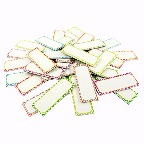 Big Magnetic Dry Erase Labels Name Plates White Board 32 Labels 8 Colors,5.5" x2" - size: 5.5"x2"