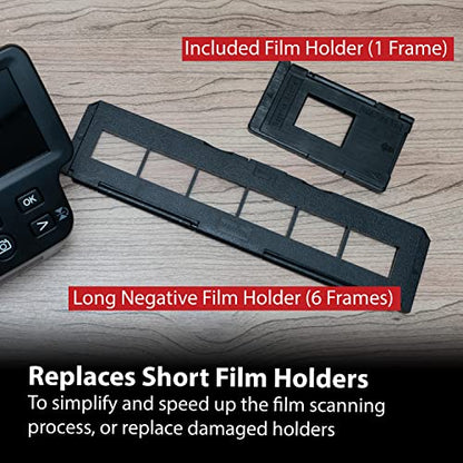 Magnasonic All-in-One 24MP Film Scanner with Large 5" Display & HDMI, Long Tray 35mm Negative Film Holders, Converts 35mm/126/110/Super 8 Film & 135/126/110 Slides into Digital Photos - size: Film Scanner + 3 Negative Film Holder Trays