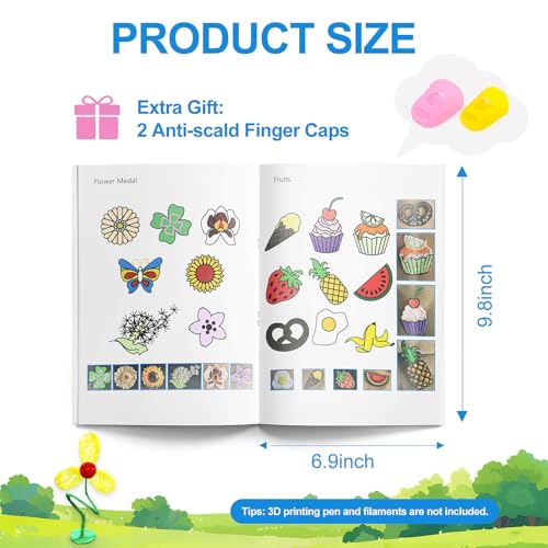3D Printing Drawing Book, 40 Original Patterns Painting Graffiti Template - color: Blue