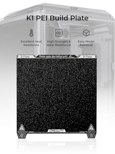 Creality K1 PEI Build Plate, Powder Coating, Magnetic 3D Printer Build Bed, for Creality K1/Ender 3 V3 SE/Ender-3 S1/Ender-3 S1 Pro/Ender-5 S1 and All 235 * 235mm Size 3D Printer - style: K1-PEI Plate