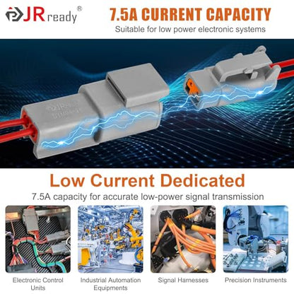 JRready ST6496 Deutsch DTM 2/3/4/6/8/12 Pin Connector Kit, Solid Contacts - size: DTM Kit (300pcs)