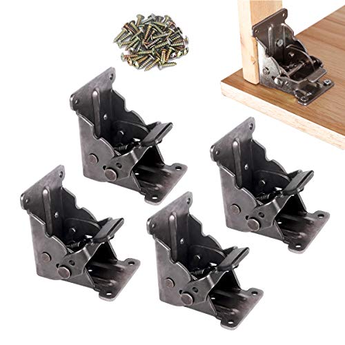 TopDirect 4 Pack Locking Hinge for Folding Table Brackets (Black) - color: Black, size: 4 Pack