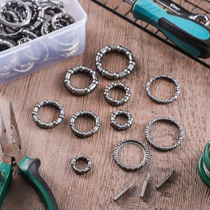 Lounsweer 5 Sets Bike Ball Bearing Kit Headset Retainer Crank Caged Wheels