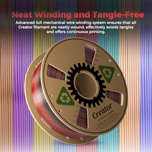 Creator 3D Printer Filament PLA 1.75mm, Crystal Gothic Rose Color, Dimensional Accuracy +/- 0.02 mm, 1kg Spool (2.2 lbs), Semi-Transparent Crimson Red - color: Pla Crystal Gothic Rose