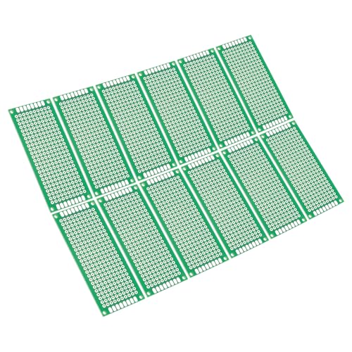 PATIKIL 1.2" x 2.8" PCB Board Circuit, 12 Pcs Single Sided Prototype Solder Boards for DIY Soldering and Electronic Project Circuit Boards Solderable Breadboard, Green - size: 1.2" x 2.8"