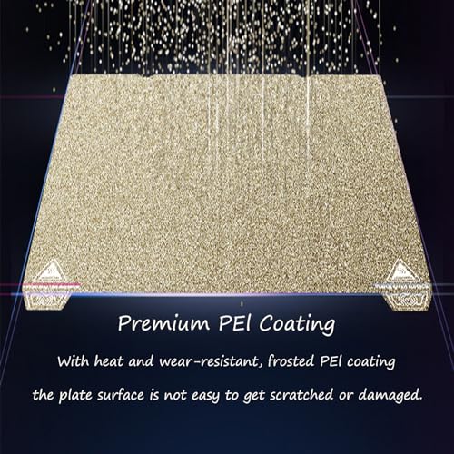 Double Side Texture PEI Build Plate for Creality K1 Max, 3D Printer Textured PEI Spring Steel Plate Print Bed for K1 Max 315x310mm