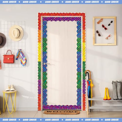 Containlol 118ft Bulletin Board Border Classroom Border, Colorful Dots - style: Colorful Dots