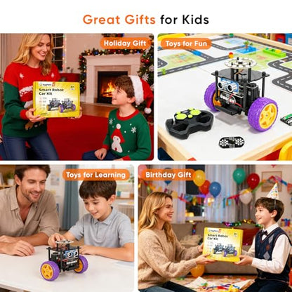 Smart Robot Car Kit, Robotics for Kids Ages 8-12 12-16 - color: Purple