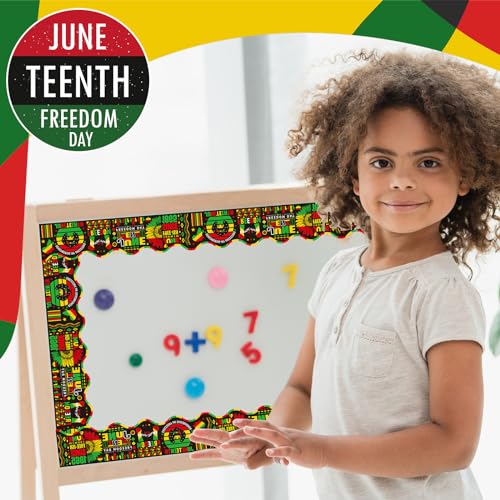 Outus 68 Ft Juneteenth Bulletin Board Border Decorations Happy Juneteenth Freedom Day Classroom Bulletin Board Trim Black June 19th Border for Classroom School African Afro American Festival Supplies - size: 2.99 Inches, style: Freedom