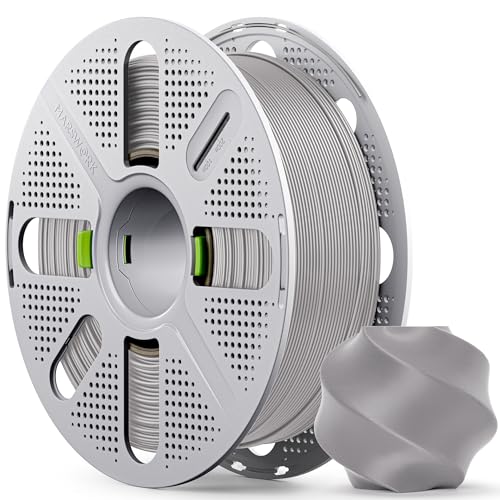 PLA Basic, Pre-Dried Filament with Quick-Swap Reusable Spool 1kg (2.2lbs), 1.75mm 3D Printing Filament, Compatible with Bambu Lab 3D Printers – Gray - color: Gray With Spool, size: With Spool
