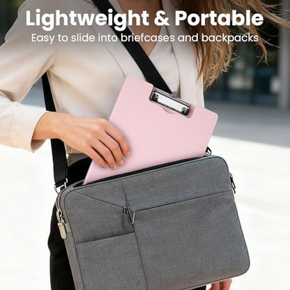 Sooez Foldable Clipboard Folder, A4 Folding Clip Board with Pen Loop - color: Mint Green