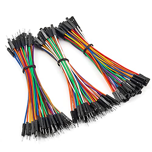 Chanzon 120pcs 10cm Jumper Wire Kit M-M M-F F-F Dupont Multicolor Arduino - color: (4) 120pcs Mix kit (40pcs x 3types), size: 10CM