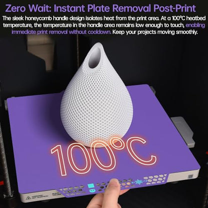 BIQU CryoGrip Pro Glacier Plate for Bambu-Lab X2D,P2S,P1P,P1S,X1C,X1E,A1 - color: Glacier Purple, size: X2D/P2S/P1/X1/A1