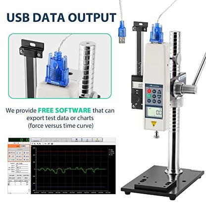 500N/112Lbf Digital Push Pull Force Gauge with Lever Test Stand