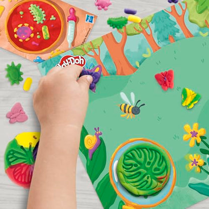 Play-Doh Light & Look Microscope for Kids, Electronic Preschool Toys for Girls & Boys, 9 Accessories & 5 Colors, Back to School Gifts, Ages 3+