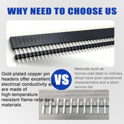 82pcs 2.54mm Male and Female Pin Header Connector - size: 2 sizes