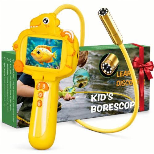 Kids Borescope Camera with Light, STEM Educational Toy, Orange - color: Orange