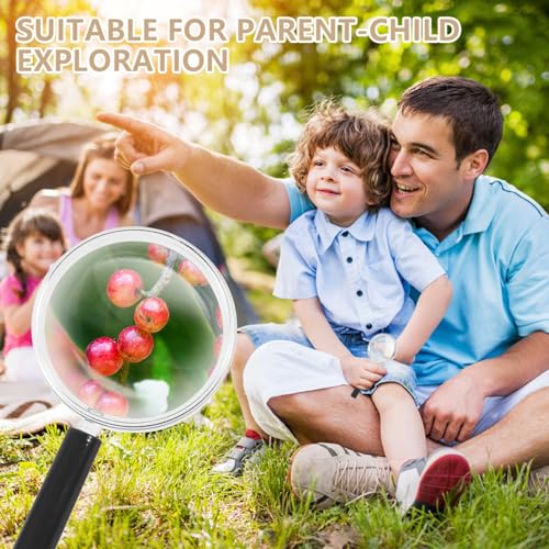 SenseYo 10 Pack 3X Mini Kids Magnifying Glass Handheld Small Magnifier for Seniors Reading Close Work Book Newspaper Hobby Nature Exploration Scientific Activities