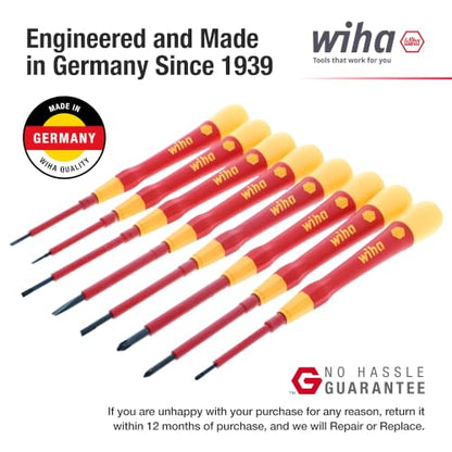 Wiha 32088 PicoFinish Insulated Precision Screwdriver Set, 8-Piece Kit