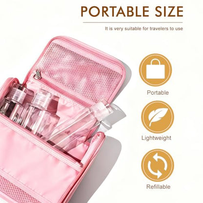 5 oz Clear Plastic Empty Bottles Travel Bottle Container with Flip Cap Sample Tube Jars for Cosmetic Bath Shower Gel Lotion Liquid Shampoo - Set of 4