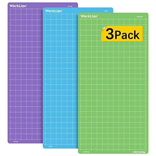 WORKLION Cutting Mat 12x24 Compatible With Explore One/Air/Air 2/Maker Adhesive Variety Sticky（Standard,Light,Strong) Anti-Slip Durable Mat Accessories - color: Variety (3 Pack), size: 12"x24"