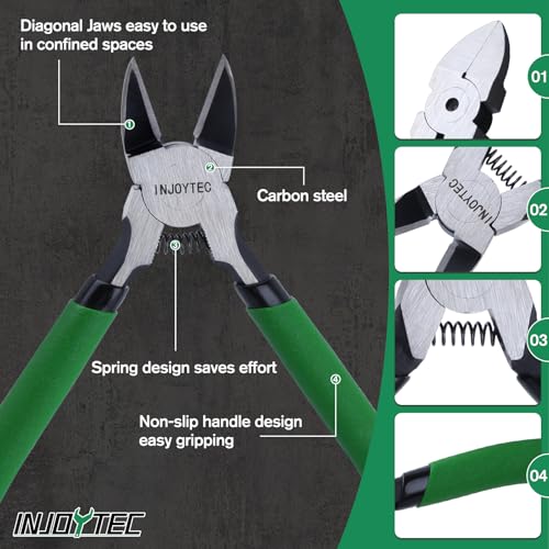Precision Side Cutter 6 Inch Wire Cutting Diagonal Wire Cutters - size: 6“
