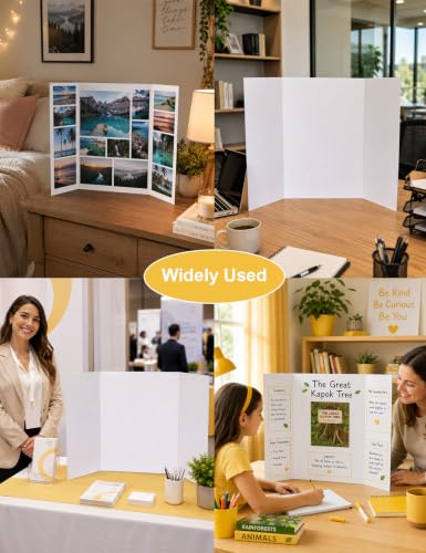 2-Pack 26 x 17 in Trifold Poster Boards for Science Fairs and Displays